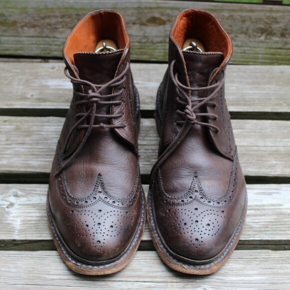 Florsheim x Ducky Brown Leather Wingtip Boot, Goodyear Welted, Men's 8.5 D, GUC - Picture 3 of 12